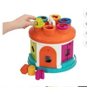 Vibrant Shape Sorting House for Kids